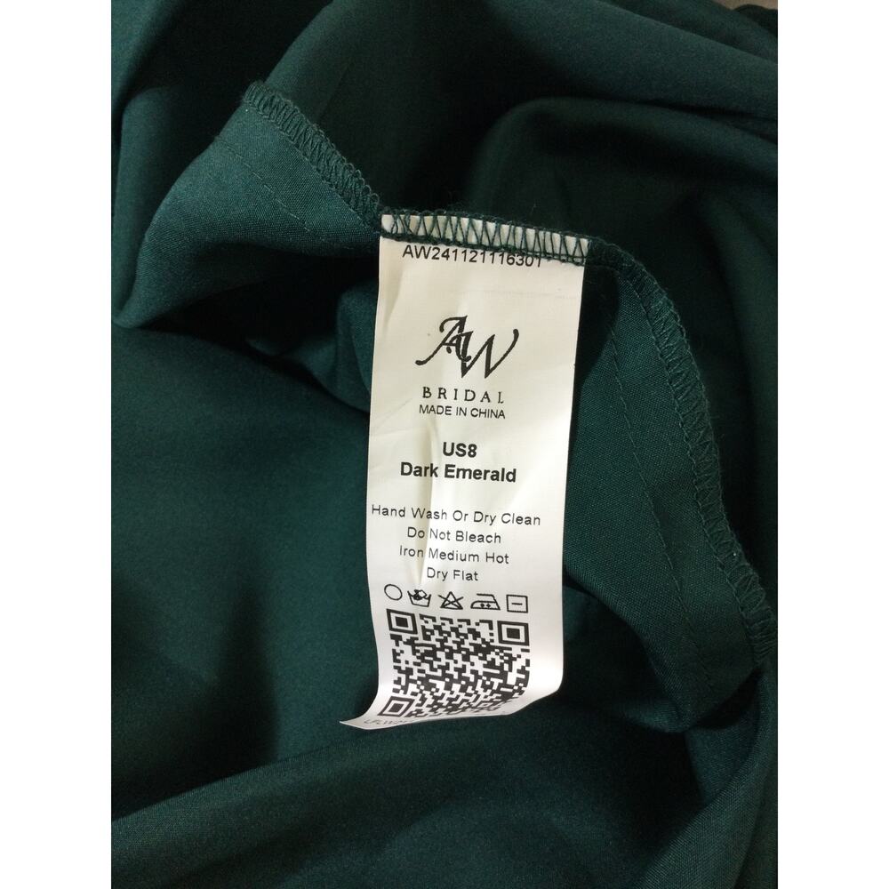 AW BRIDAL 8 M emerald green Lorene wedding bridesmaid party maxi dress NEW B43 - Picture 11 of 11